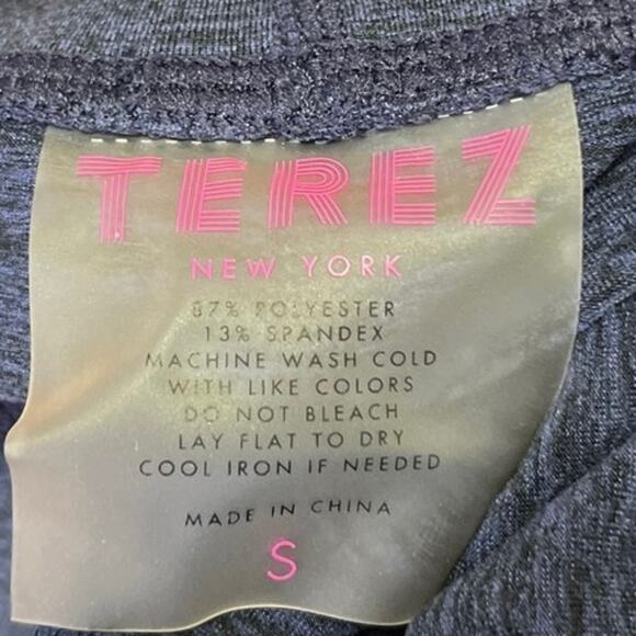 Terez Newyork Womens Blue Pull On High Rise Athletic Yoga Stretch Leggings Sz S - Picture 4 of 4